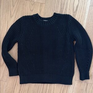 Everlane Black Ribbed Knit Sweater